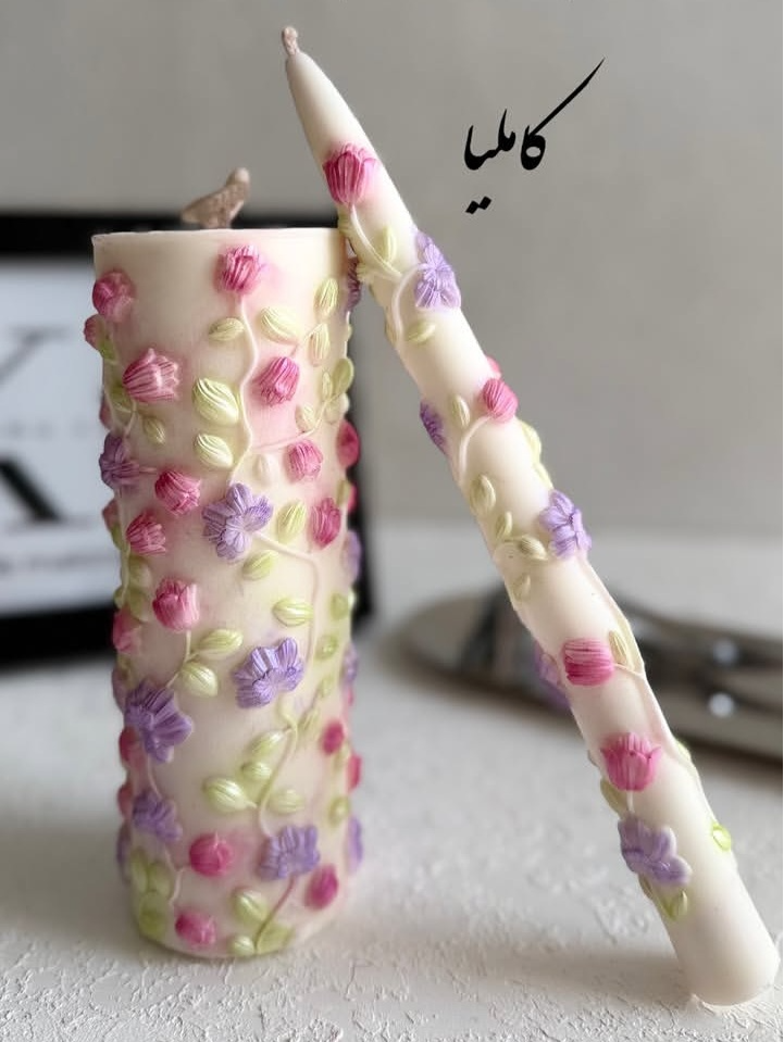 قالب سیلیکونی ست قلمی و استوانه کاملیا